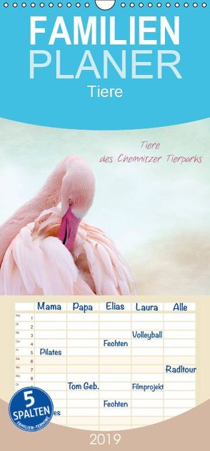 Tiere des Chemnitzer Tierparks – Familienplaner hoch (Wandkalender 2019 , 21 cm x 45 cm, hoch) von Hultsch,  Heike