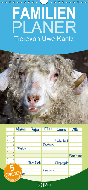 Tiere – Familienplaner hoch (Wandkalender 2020 , 21 cm x 45 cm, hoch) von Kantz,  Uwe