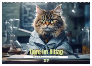 Tiere im Alltag (Wandkalender 2024 DIN A2 quer), CALVENDO Monatskalender von Schmidt,  Tim