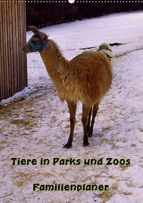 Tiere in Parks und Zoos – Familienplaner (Wandkalender 2019 DIN A2 hoch) von Schneller,  Helmut