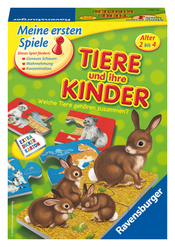 Ravensburger 21403 – Tiere und ihre Kinder – Kinderspiel, Tierwelt kennenlernen – für 1-4 Spieler ab 2 Jahren