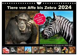 Tiere von Affe bis Zebra 2024 (Wandkalender 2024 DIN A4 quer), CALVENDO Monatskalender von Mirko Weigt,  Hamburg,  ©