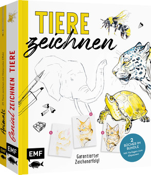 Tiere zeichnen – Das XXL-Starter-Set: Zwei Bücher im Bundle von Atorf,  Johanna, Loose,  Susanne, Modzelewski,  Andreas M.