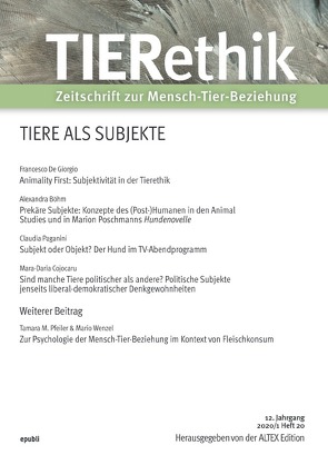 Tierethik (12. Jahrgang 2020/1) von Edition,  ALTEX