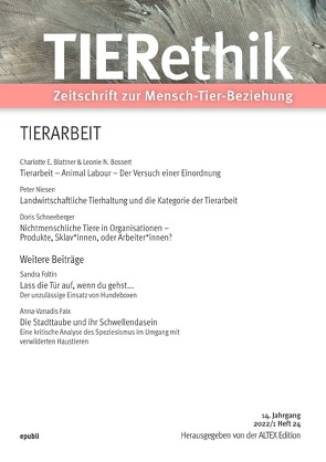 TIERethik (14. Jahrgang 2022/1) von Edition,  ALTEX