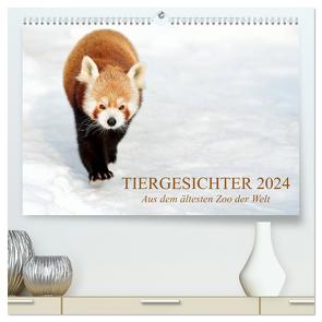 Tiergesichter 2024 (hochwertiger Premium Wandkalender 2024 DIN A2 quer), Kunstdruck in Hochglanz von Stotz,  Manfred
