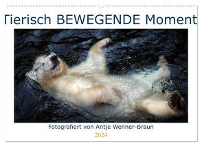 Tierisch BEWEGENDE Momente (Wandkalender 2024 DIN A2 quer), CALVENDO Monatskalender von Wenner-Braun,  Antje