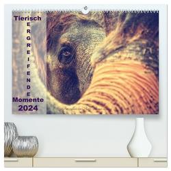 Tierisch ERGREIFENDE Momente 2024 (hochwertiger Premium Wandkalender 2024 DIN A2 quer), Kunstdruck in Hochglanz von Wenner-Braun,  Antje