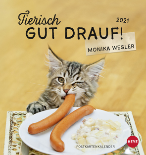 Tierisch gut drauf Postkartenkalender Kalender 2021 von Heye, Wegler,  Monika