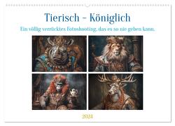Tierisch – Königlich (Wandkalender 2024 DIN A2 quer), CALVENDO Monatskalender von Gierok-Latniak,  Steffen