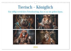 Tierisch – Königlich (Wandkalender 2024 DIN A3 quer), CALVENDO Monatskalender von Gierok-Latniak,  Steffen