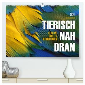 TIERISCH NAH DRAN (hochwertiger Premium Wandkalender 2024 DIN A2 quer), Kunstdruck in Hochglanz von Besant,  Matthias
