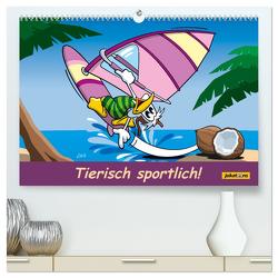 Tierisch sportlich! (hochwertiger Premium Wandkalender 2024 DIN A2 quer), Kunstdruck in Hochglanz von jokatoons,  jokatoons
