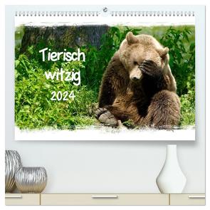 Tierisch witzig (hochwertiger Premium Wandkalender 2024 DIN A2 quer), Kunstdruck in Hochglanz von / Kottal,  Elsner