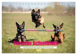 Tierische Actionhelden (Tischkalender 2024 DIN A5 quer), CALVENDO Monatskalender von Bellyeu,  Katrin