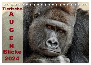 Tierische Augen-Blicke 2024 (Tischkalender 2024 DIN A5 quer), CALVENDO Monatskalender von Wenner-Braun,  Antje