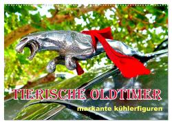 Tierische Oldtimer – Markante Kühlerfiguren (Wandkalender 2024 DIN A2 quer), CALVENDO Monatskalender von von Loewis of Menar,  Henning