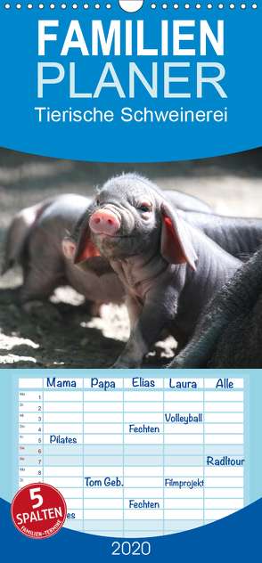 Tierische Schweinerei – Familienplaner hoch (Wandkalender 2020 , 21 cm x 45 cm, hoch) von Mielewczyk,  Barbara