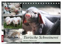 Tierische Schweinerei (Tischkalender 2024 DIN A5 quer), CALVENDO Monatskalender von Mielewczyk,  Barbara