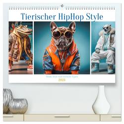 Tierischer HipHop Style (hochwertiger Premium Wandkalender 2024 DIN A2 quer), Kunstdruck in Hochglanz von Gierok-Latniak,  Steffen