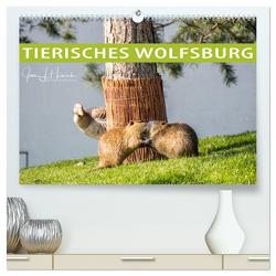 Tierisches Wolfsburg (hochwertiger Premium Wandkalender 2024 DIN A2 quer), Kunstdruck in Hochglanz von L. Heinrich,  Jens