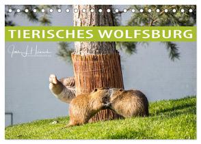 Tierisches Wolfsburg (Tischkalender 2024 DIN A5 quer), CALVENDO Monatskalender von L. Heinrich,  Jens