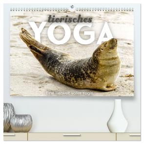 Tierisches Yoga – Eine Tierwelt voller Yogis. (hochwertiger Premium Wandkalender 2024 DIN A2 quer), Kunstdruck in Hochglanz von SF,  SF