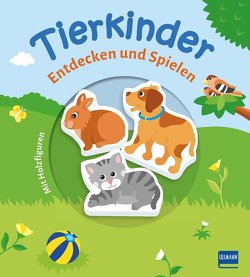 Tierkinder (Pappbilderbuch + 3 Holzfiguren) von Lengers,  Martina