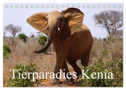 Tierparadies Kenia (Tischkalender 2024 DIN A5 quer), CALVENDO Monatskalender von Müller,  Erika
