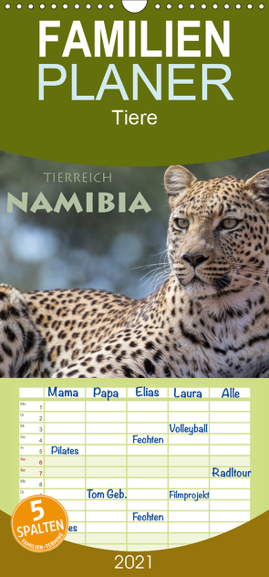 Tierreich Namibia – Familienplaner hoch (Wandkalender 2021 , 21 cm x 45 cm, hoch) von Peyer,  Stephan