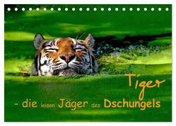 Tiger – die leisen Jäger des Dschungels (Tischkalender 2024 DIN A5 quer), CALVENDO Monatskalender von Krone,  Elke