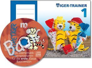 Tiger-Trainer 1 – Arbeitsheft mit CD-ROM Mathetiger Basic 1, Version 2.1 von Heidenreich,  Matthias, Kinkel-Carcinescu,  Martina, Laubis,  Thomas