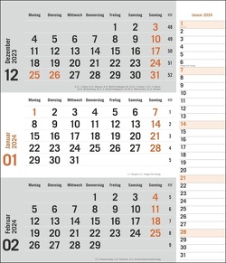 times&more 3-Monatsplaner, orange 2024