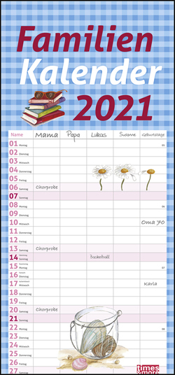 times&more Schaffner Familienplaner Kalender 2021 von Heye, Schaffner,  Maren
