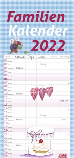 times&more Schaffner Familienplaner Kalender 2022 von Heye, Schaffner,  Maren