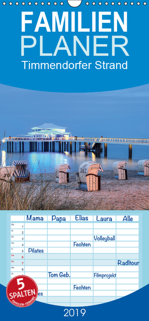 Timmendorfer Strand – Familienplaner hoch (Wandkalender 2019 , 21 cm x 45 cm, hoch) von Hasche,  Joachim