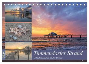 Timmendorfer Strand – Urlaubsparadies an der Ostsee (Tischkalender 2024 DIN A5 quer), CALVENDO Monatskalender von Potratz,  Andrea