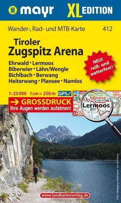 Tiroler Zugspitz Arena XL, Ehrwald, Lermoos, Biberwier, Lähn/Wengle, Bichlbach, Berwang, Heiterwang, Plansee, Namlos von KOMPASS-Karten GmbH