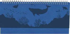Tisch-Querkalender Nature Line Ocean 2024 – Tisch-Kalender – Büro-Kalender quer 29,7×13,5 cm – 1 Woche 2 Seiten – Umwelt-Kalender – mit Hardcover