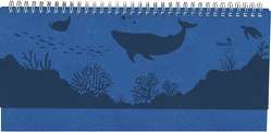 Tisch-Querkalender Nature Line Ocean 2024 – Tisch-Kalender – Büro-Kalender quer 29,7×13,5 cm – 1 Woche 2 Seiten – Umwelt-Kalender – mit Hardcover
