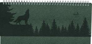 Tisch-Querkalender Nature Line Pine 2024 – Tisch-Kalender – Büro-Kalender quer 29,7×13,5 cm – 1 Woche 2 Seiten – Umwelt-Kalender – mit Hardcover
