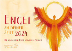Tischkalender Engel an deiner Seite 2024 von Zrenner,  Andrea
