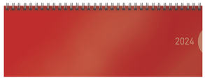 Tischquerkalender Classic Colourlux rot 2024 von Korsch Verlag