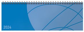 Tischquerkalender Professional Colourlux blau 2024 von Korsch Verlag