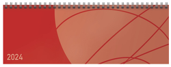 Tischquerkalender Professional Colourlux rot 2024 von Korsch Verlag