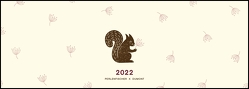 Tischquerkalender Stempeltiere 2022 – Stempel-Kunst von Perlenfischer – 29,7 x 10,5 cm – Spiralbindung – viel Platz für Einträge