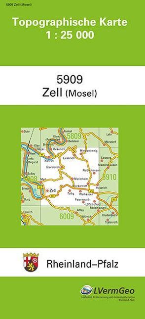 TK25 5909 Zell (Mosel) von Landesamt für Vermessung und Geobasisinformation Rheinland-Pfalz