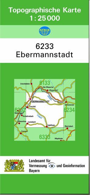 TK25 6233 Ebermannstadt von Landesamt für Digitalisierung,  Breitband und Vermessung,  Bayern