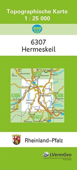 TK25 6307 Hermeskeil von Landesamt für Vermessung und Geobasisinformation Rheinland-Pfalz