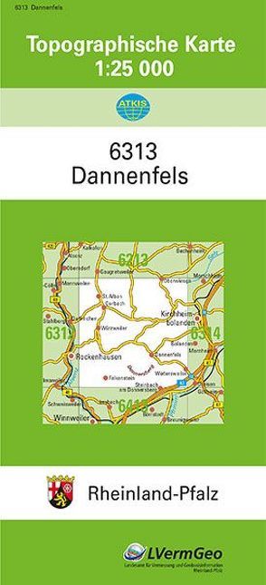 TK25 6313 Dannenfels von Landesamt für Vermessung und Geobasisinformation Rheinland-Pfalz